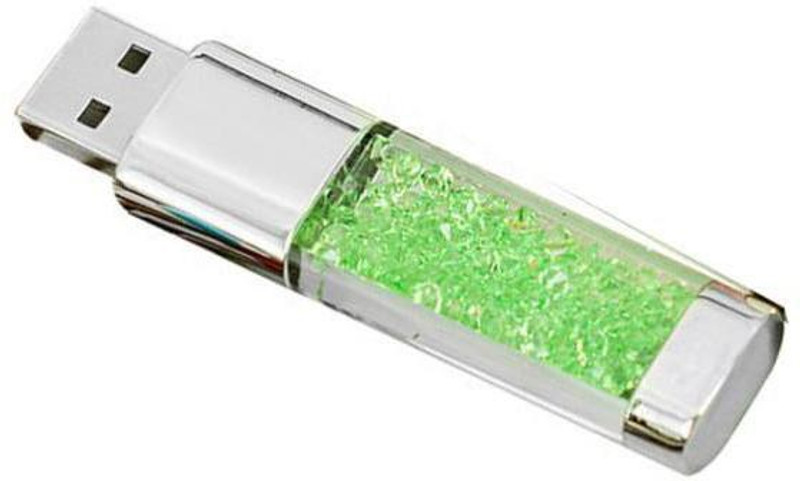 Tobo Diamond Crystal USB Flash Drive for Girls,USB Storage Pen Drive Memory Stick 32 GB Pen Drive Compatible with Laptop USB 2.0 Plastic Case(Green)