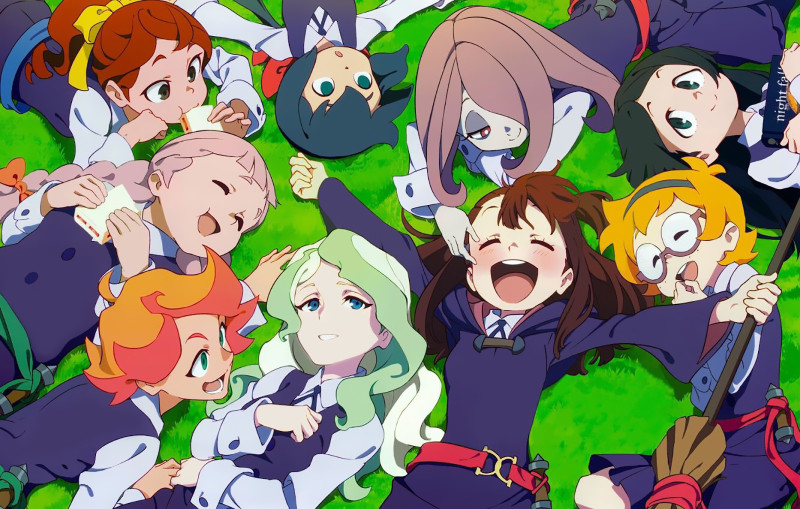 Athah Anime Little Witch Academia Akko Kagari Diana Cavendish Lotte Yanson Sucy Manbavaran Amanda O'Neill 13*19 inches Wall Poster Matte Finish Paper Print(13 inch X 19 inch, Rolled)
