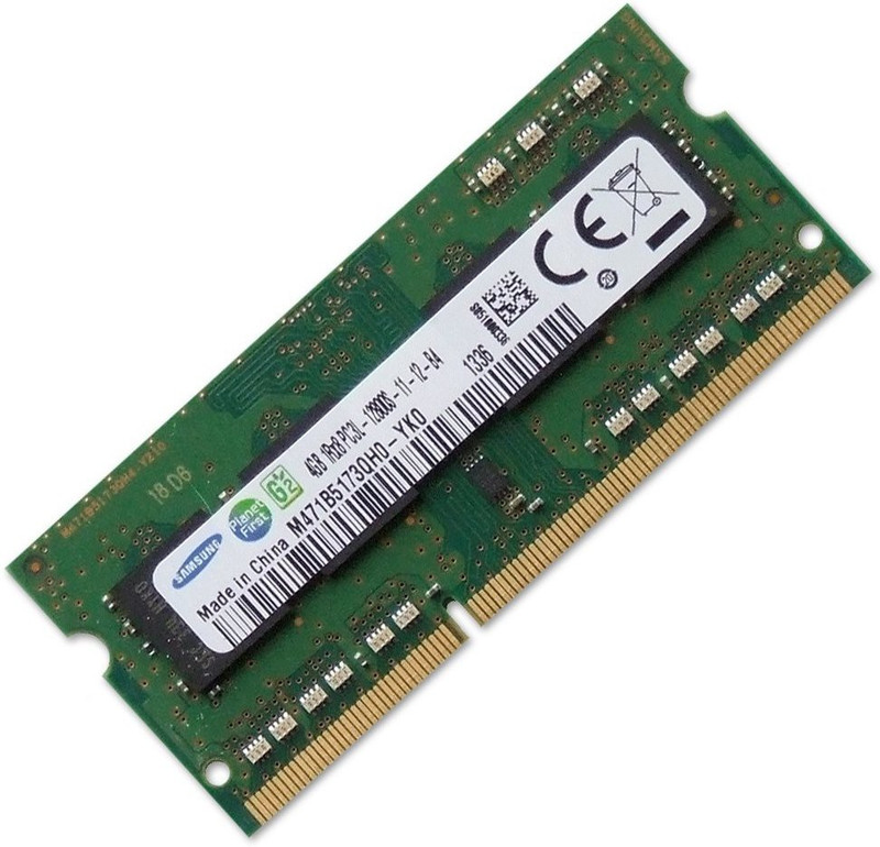 Samsung M471B5173QH0-YK0 DDR3 4 GB (Single Channel) Laptop SODIMM (M471B5173QH0-YK0)(Green)