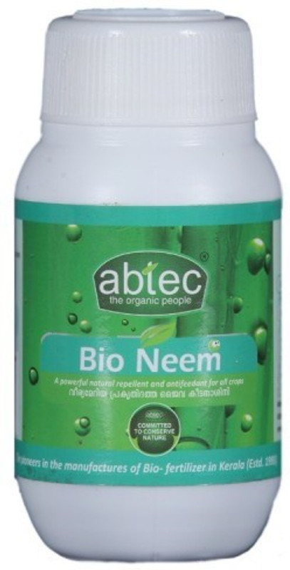 abtec Bio Neem (100 ml)-Plant Pesticide - Neem Oil (Azadirachtin) - Control Aphids, Mealybugs, Powdery Mildew, Mites - Pest Repellent Soil Manure(100 ml Liquid)