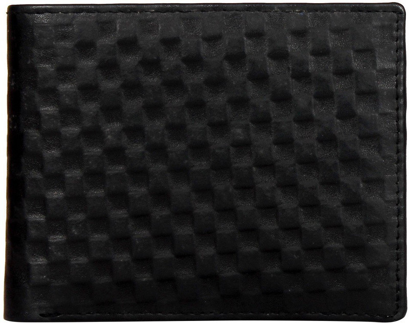 breiftasche Men Black Genuine Leather Wallet(3 Card Slots)