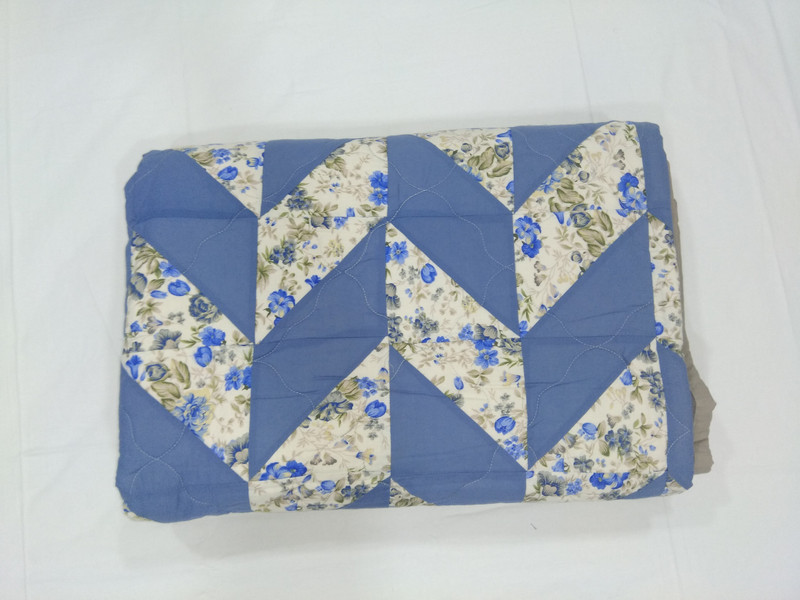 fabbricks quilts Printed, Self Design Single Quilt(Cotton, Blue)