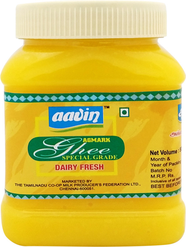 aavin Ghee 500 ml Plastic Bottle