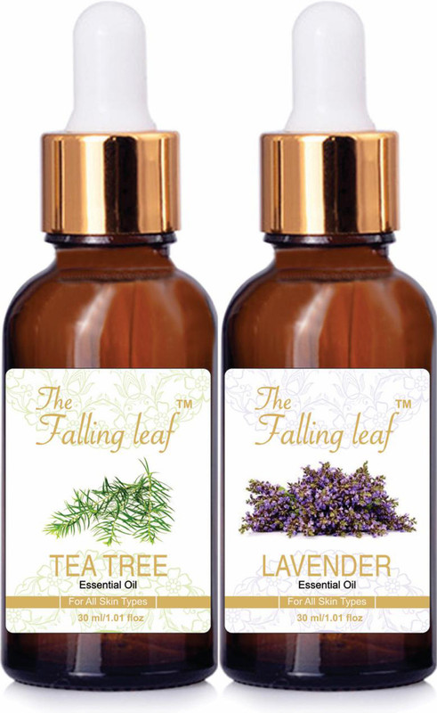the falling leaf Pack of TEA TREE+LAVENDER pure Essential oil (30l each)(30 ml)