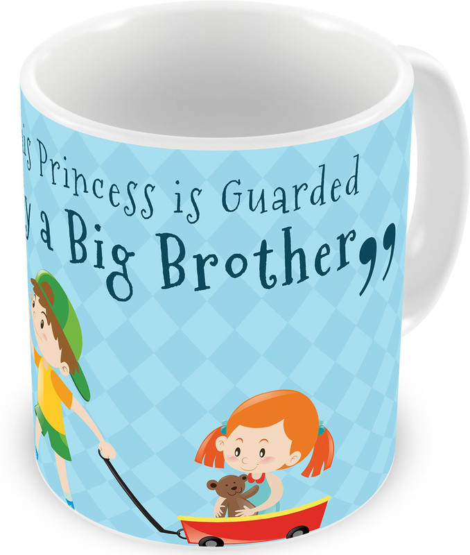 illuminati gifts This Princess Is Guarded By A Big Brother Rakhi Raksha Bandhan Gifts for Sister on Birthday Bhaidooj Anniversary (MUGRB033) Ceramic Mug(325 ml)