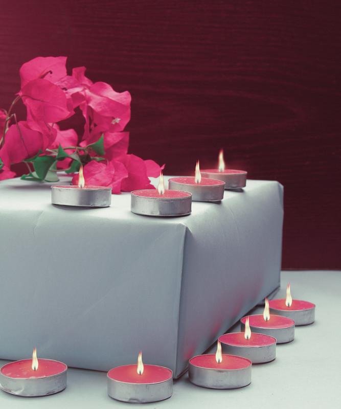 AuraDecor Rose Fragrance Pack of 10 Candle(Pink, Pack of 10)