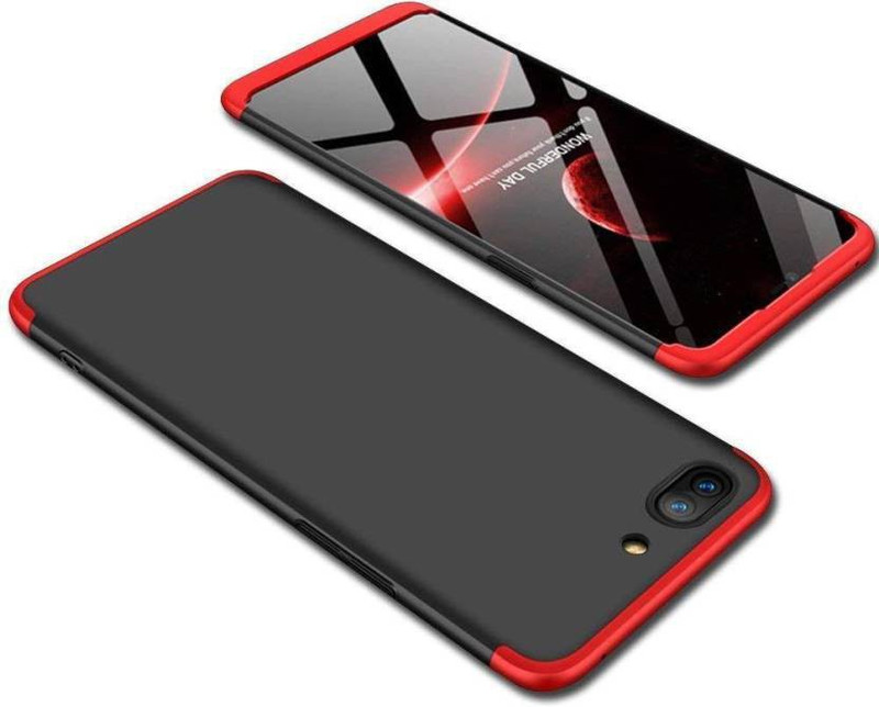 onlinecart Back Cover for oppo a3s 360 back cover, oppo a3s 360 back cover red and black(red, black, Dual Protection)