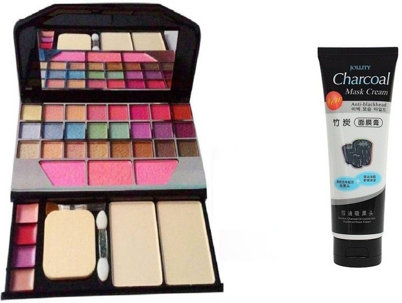 jollity Charcoal Mask And TYA 6155 Eye shadow of 24 Different colors(2 Items in the set)