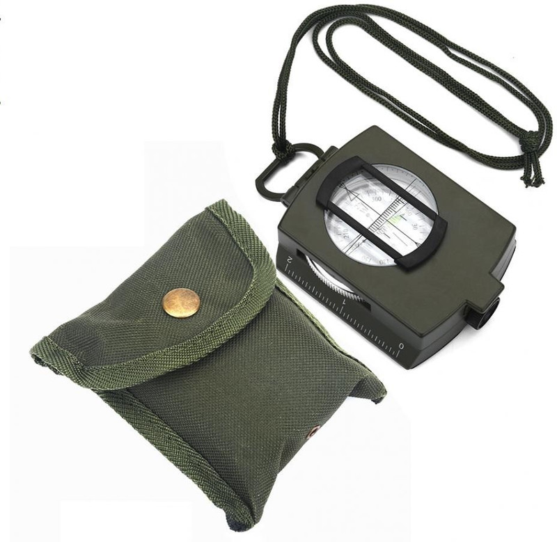 Simrah Waterproof Metal Lensatic Prismatic Army Navigator For Directions Military Compass Compass(Green)