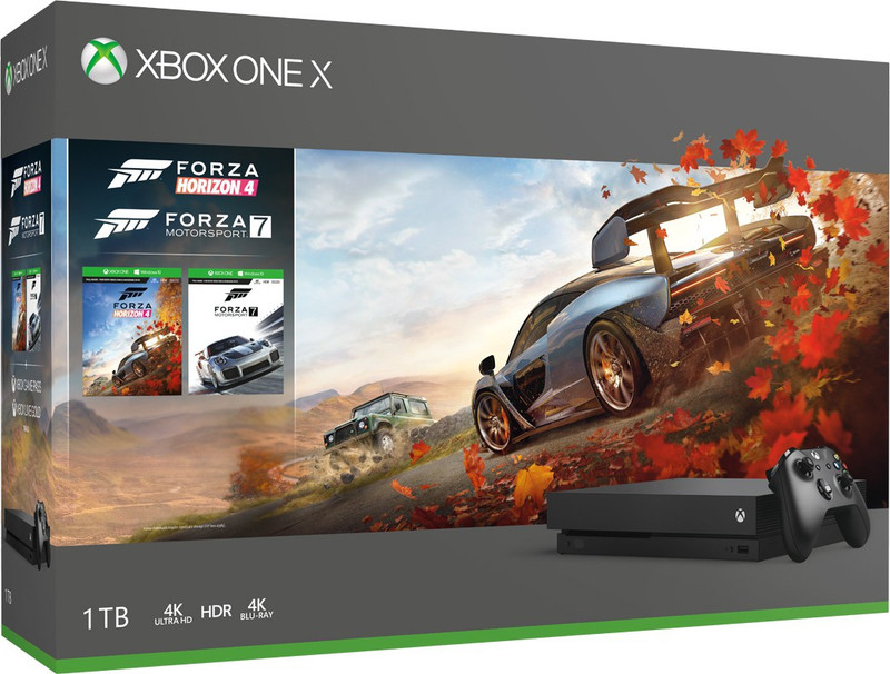 Microsoft Xbox One X 1 TB with Forza Horizon 4, Forza Motorsport 7(Black)