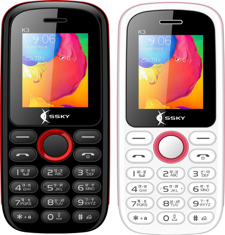 Ssky K3 Combo of Two Mobiles(White&Pink, Black&Red) Ssky K3 Combo of Two Mobiles(White&Pink, Black&Red)