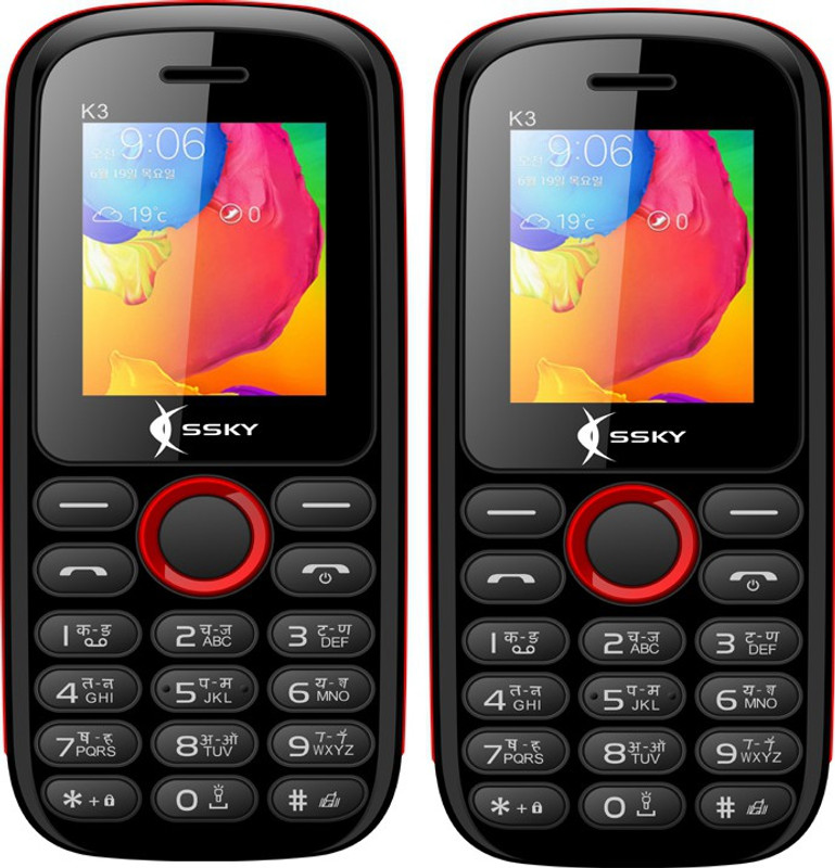 Ssky K3 Combo of Two Mobiles(Black&Red) Ssky K3 Combo of Two Mobiles(Black&Red)