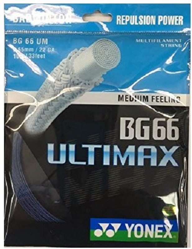YONEX BG66 Ultimax Pearl Navy 0.65 Badminton String - 10 m(Multicolor)