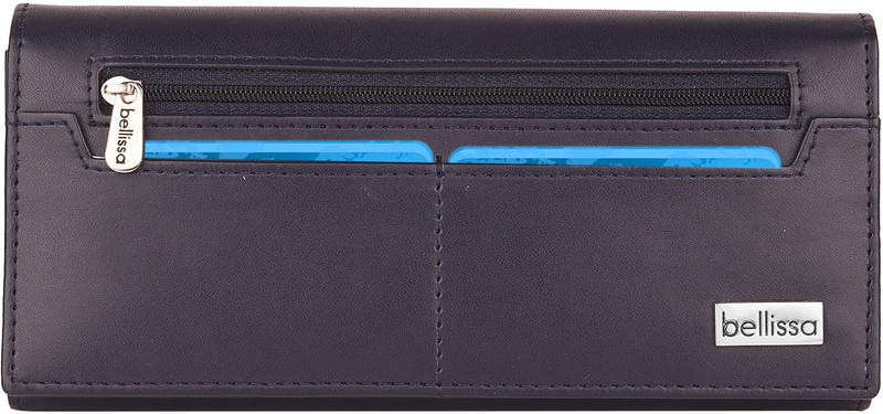 bellissa Women Blue Artificial Leather Wallet(7 Card Slots)