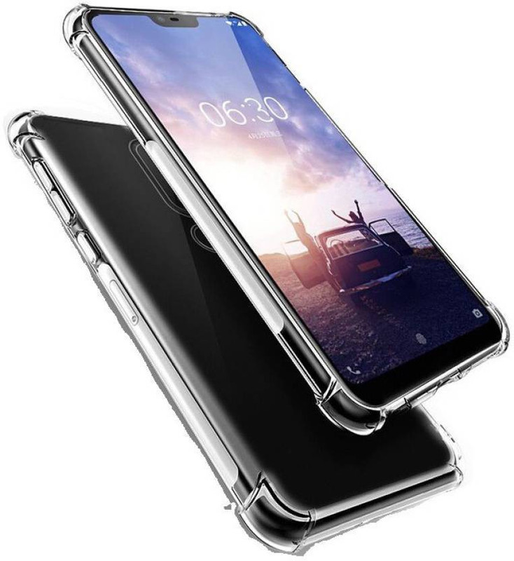 krkis Back Cover for Nokia 6.1 Plus(Transparent, Grip Case)