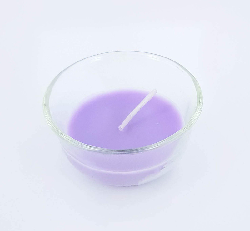 goyal candle planet White Tea Scented Wax Candle Glass Cup Candle(Purple, Pack of 7)
