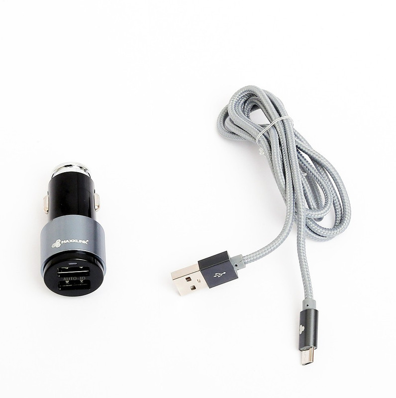 maxxlink 3.4 Turbo Car Charger(Black, With USB Cable)