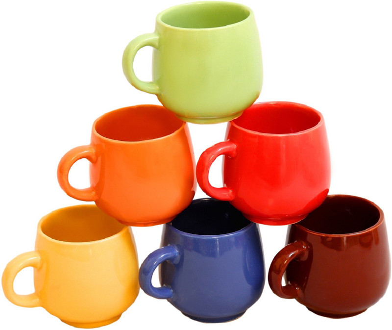 pfumart Ceramic(Multicolor, Pack of 6)