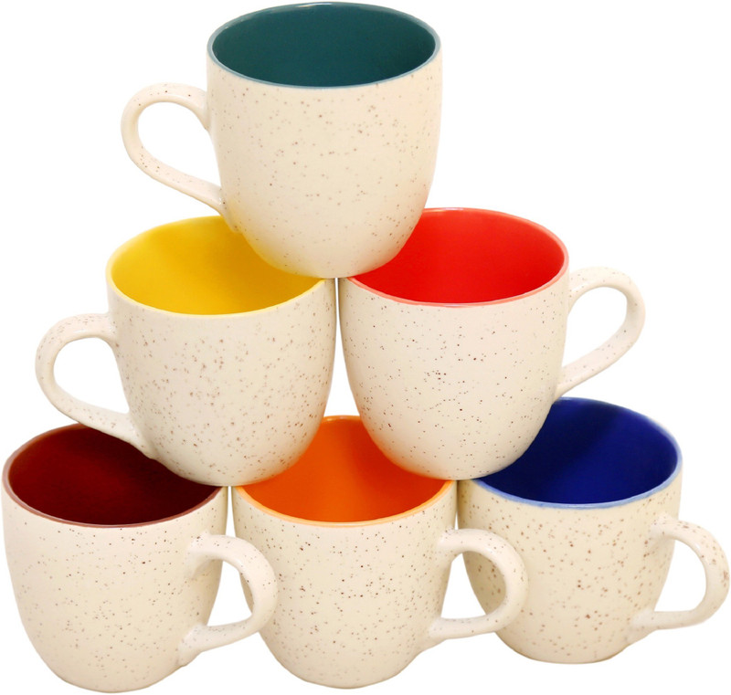 pfumart Ceramic(Multicolor, Pack of 6)