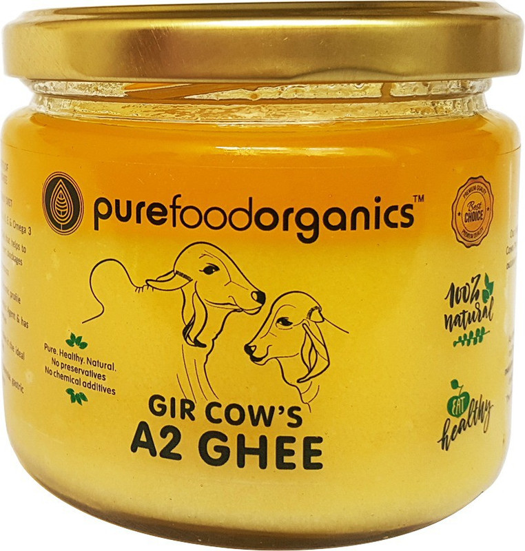 PureFoodOrganics Gir Cow's Premium Ghee - 250ml - Vedic Bilona Desi Cow Ghee (Traditional Hand-churned) 250 ml Glass Bottle PureFoodOrganics Gir Cow's Premium Ghee - 250ml - Vedic Bilona Desi Cow Ghee (Traditional Hand-churned) 250 ml Glass Bottle