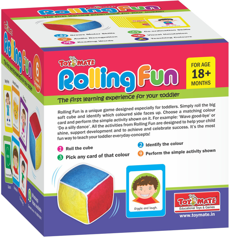 toymate Rolling Fun- A pre school learning game for kids 2 years & above.(Red)