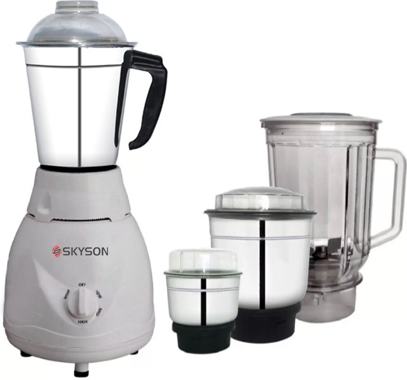 SKYSON Mark 4 MARK 4 POWERFUL COPPER MOTOR 4 JAR 650 Mixer Grinder(Ivory, 4 Jars)