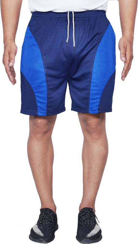 streetbrand Solid Men Dark Blue Sports Shorts