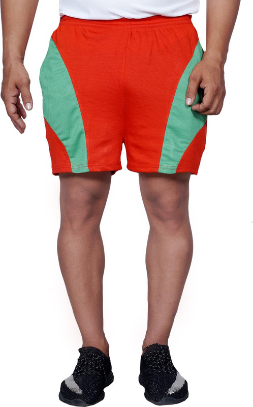 streetbrand Solid Men Red, Green Sports Shorts, Running Shorts