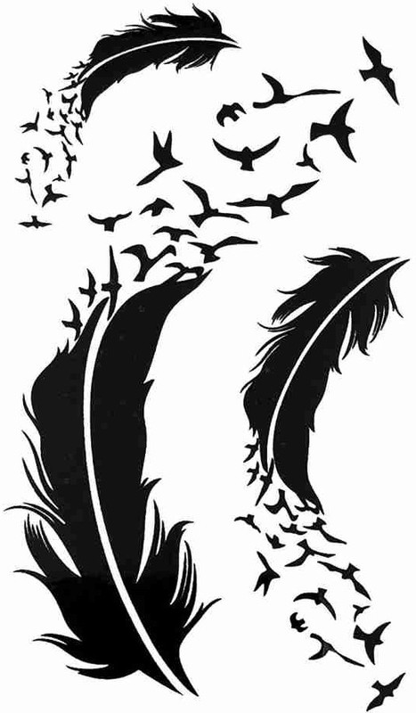 hitler germany Feather Crow Temp Tattoo(Feather Crow Temp Tattoo)