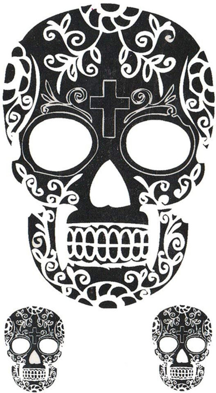 hitler germany Skull Temp Body Tattoo (Skull)(Skull Temp Body Tattoo (Skull))