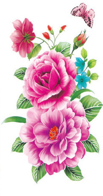 hitler germany Flowers Butterfly Temporary Tattoo(Flowers Butterfly Temporary Tattoo)