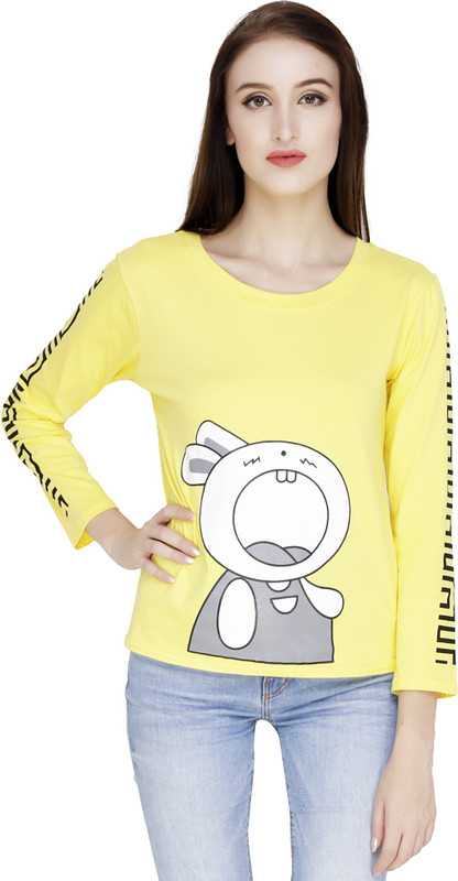 paavi Casual Full Sleeve Printed Women Yellow Top