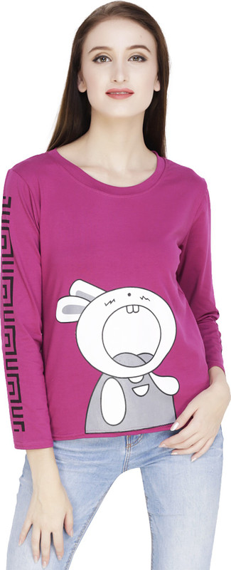 paavi Casual Full Sleeve Printed Women Purple Top