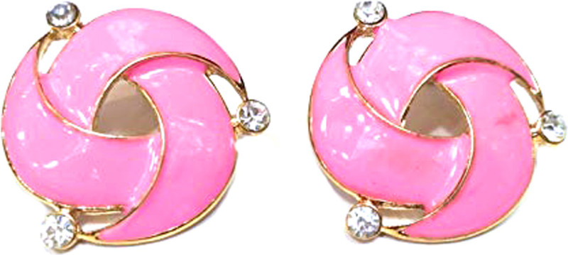 koncept fashion jewellers pink knotted stud earrings Zircon Metal Stud Earring