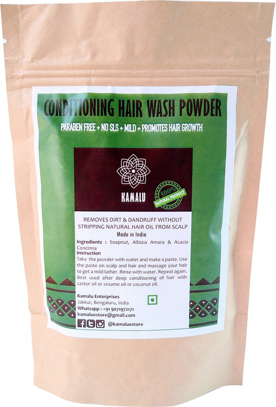kamalu Natural Conditioning Hair Wash Powder Handmade (150g x 2)(shampoo alternative +No SLS +No Paraben)300 grams(300 g)