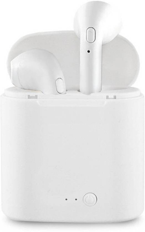 dilurban h i7 Dual (L/R) Wireless Bluetooth Adopter, V4.2, Bluetooth Headset with Mic(White, In the Ear)