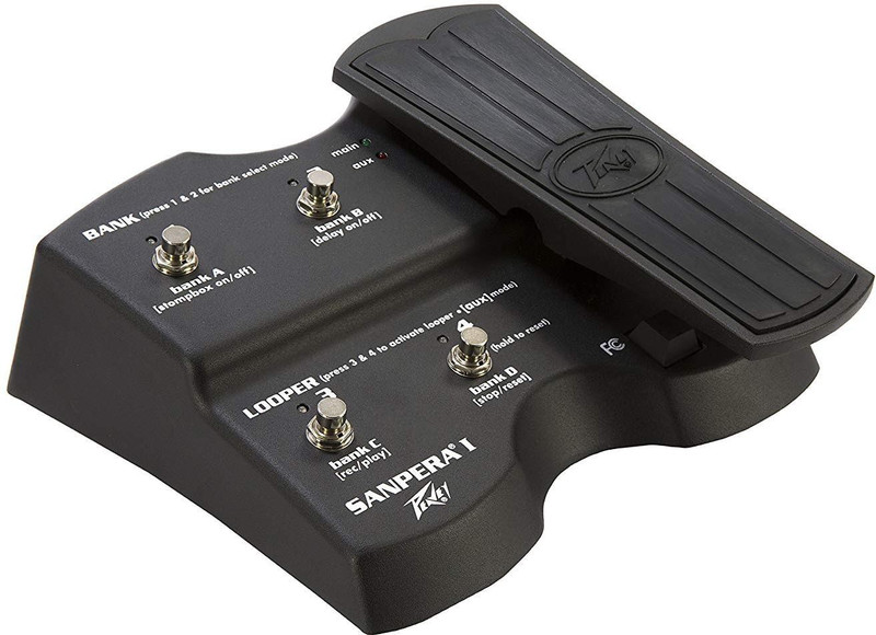 Peavey Sanpera I Sanpera I Foot Controller for Peavey-Vypyr Amplifiers with Four Selector Buttons with LEDs, and Expression Pedal Indoor PA System(25 W)