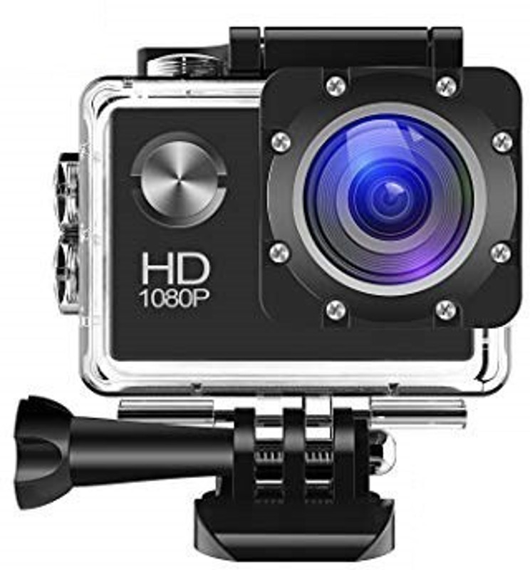 Spring Jump sports camera with Water proof case Sports and Action Camera(Black, 12 MP)