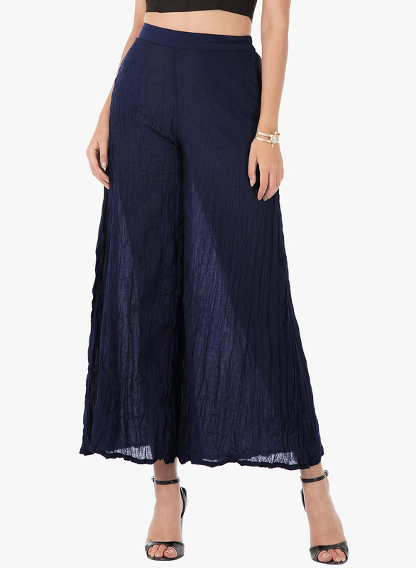 indya Relaxed Women Blue Trousers