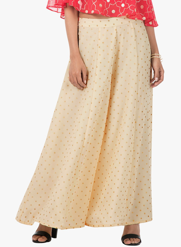 indya Relaxed Women Beige Trousers