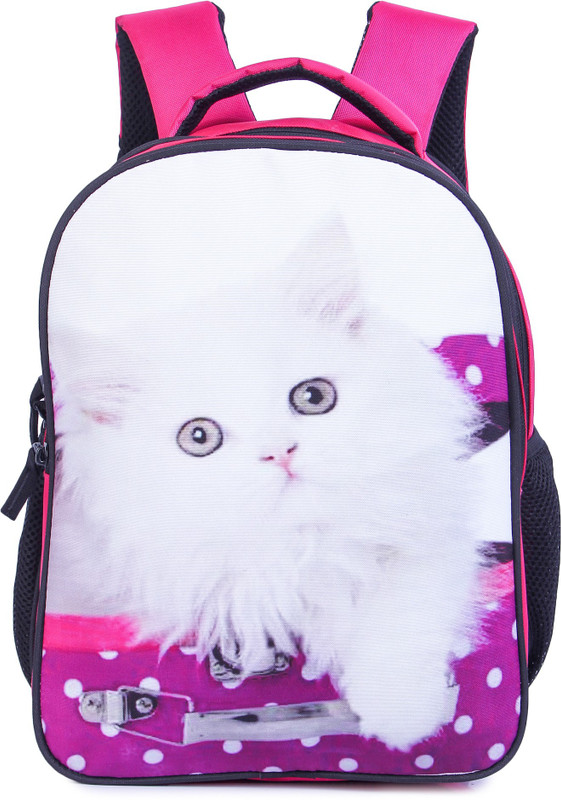 surya bags industries White cat 2nd Waterproof Backpack(Pink, 18 L)