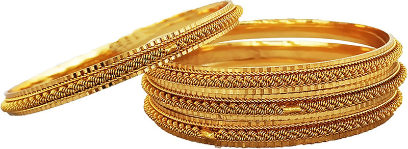 indian fashion jewellery Aluminum Gold-plated Bangle Set