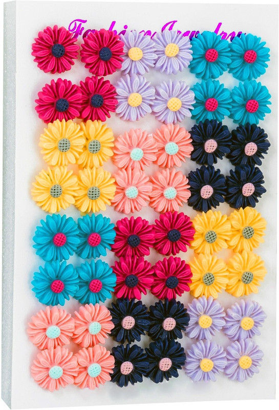 beauty of life 24 PAIRS OF DAILY AND PARTY WEAR EARRING TOPS FOR GIRLS Alloy Earring Set