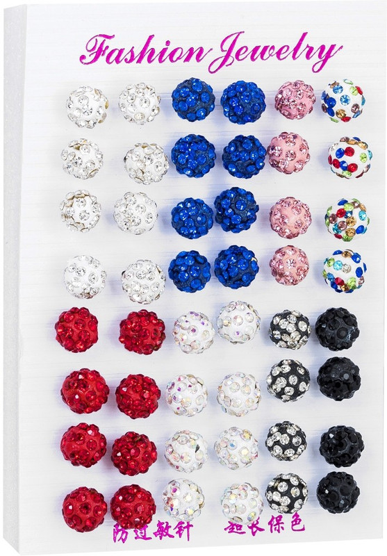 beauty of life 24 PAIRS OF DAILY AND PARTY WEAR EARRING TOPS FOR GIRLS Alloy Earring Set