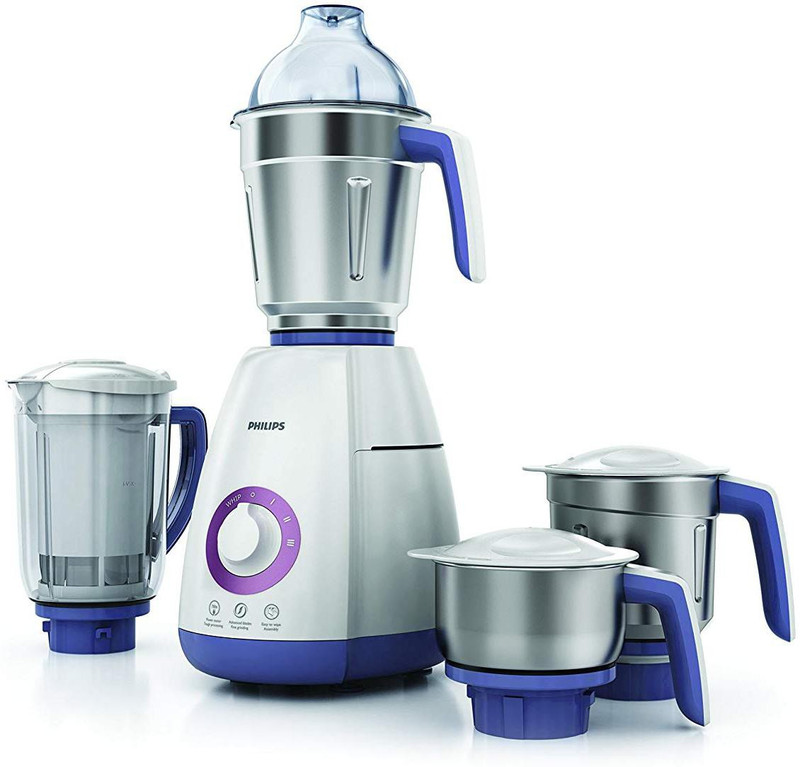 Philips NEW HL7701 750 Mixer Grinder(Elegant Lavender and White, 4 Jars)