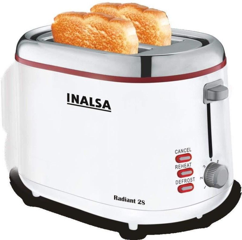 Inalsa Radiant 2S 850 W Pop Up Toaster(White)