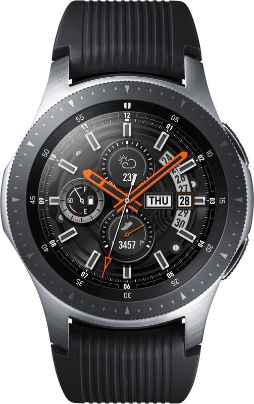Samsung Galaxy Watch 46 mm Silver Smartwatch(Black Strap Regular)
