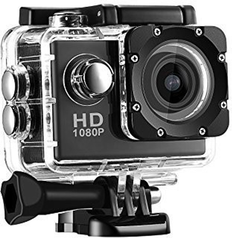 Spring Jump Action Sports 1080p 12MP Sports Waterproof Camera With Micro Sd Card Slot And Multi Language Action Video Waterproof Camera Up To 30M 2 Inch LCD Super Wide Angle Sports and Action Camera(Black, 12 MP) RS.4599 (79.00% Off) - Flipkart