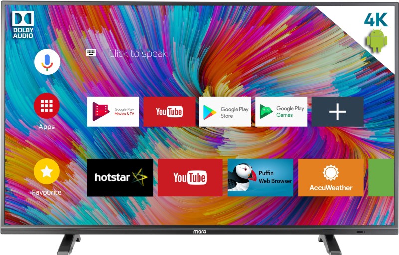 MarQ by Flipkart Dolby Certified Android 55 inch(140 cm) Ultra HD (4K) Smart LED TV(55SAUHD)