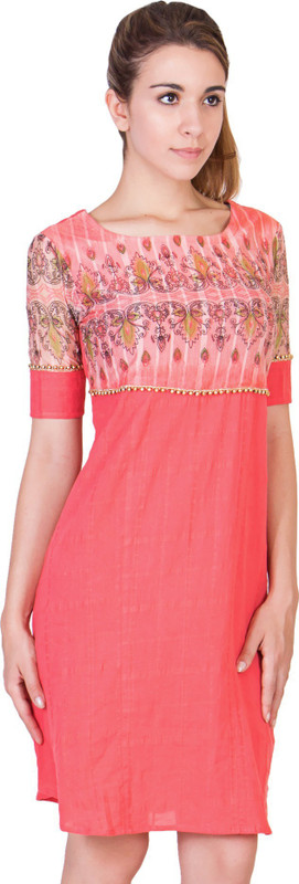 bullmestiff Casual Half Sleeve Printed Women Pink Top